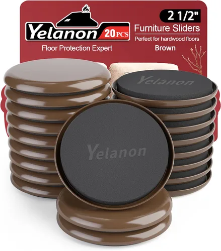 Miniatura 14 de Yelanon Deslizadores de muebles para alfombra, 20 almohadillas móviles resistentes de 3 1/2 pulgadas, deslizadores para muebles en alfombra