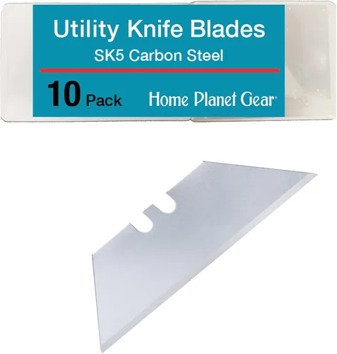 Miniatura 11 de Cuchillas dentadas para cuchillo utilitario – Paquete de diez maquinillas de afeitar de sierra SK5 de alta resistencia para reemplazo de cortador