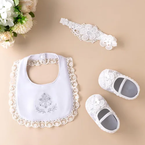 Miniatura 18 de Booulfi Calcetines para bebé, botines blancos para recién nacidos, zapatos de bautizo, calcetines para bebé, bautizo, trajes de Pascua