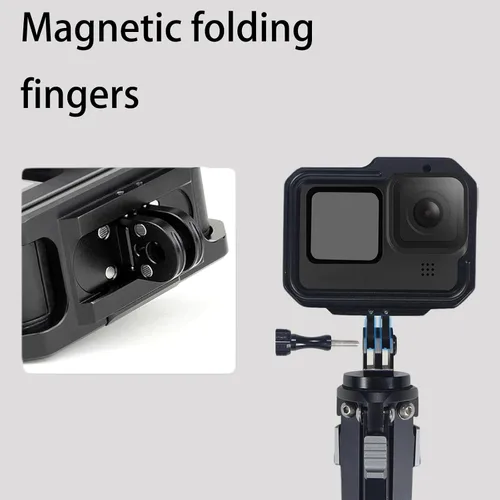 Miniatura 3 de Funda protectora de aluminio para GoPro Hero 13/12/11/10/9, estuches de marco duro duraderos, marco de carcasa de metal resistente con dedos