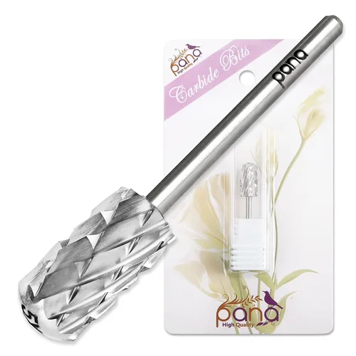 Miniatura 9 de PANA - Broca de carburo de seguridad de 3/32 pulgadas con cabezal grande de punta redonda y lisa para la eliminación de esmalte en gel y acrílico