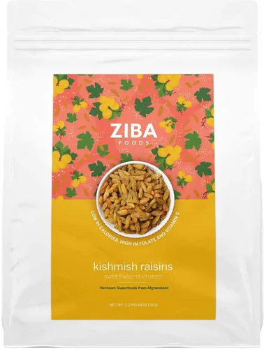 Miniatura 13 de Ziba Foods Kishmish Pasas Sin OMG, vegano, entero 30 amigable y paleo Superalimento naturalmente alto en fibra, hierro y antioxidantes que