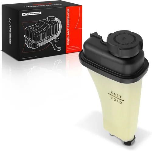 A-Premium Tanque de depósito de recuperación de desbordamiento de refrigerante del motor [con tapa y sensor] Compatible con BMW [E36] 320i, 323i,