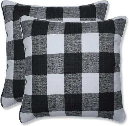 Miniatura 15 de Pillow Perfect Almohadas lumbares mate Anderson para exteriores/interiores, 11.5 x 18.5 pulgadas, color negro, paquete de 2