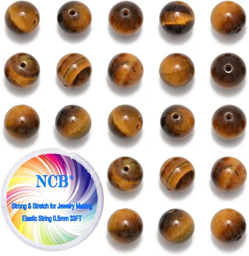 Miniatura 39 de NCB - 200 cuentas sueltas de turquesa africana de 0.15 pulgadas (4 mm) para joyería, cuentas semipreciosas naturales redondas y suaves con espaciador