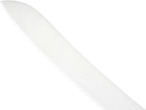 Miniatura 2 de Mercer Culinary Millennia Colors - Cuchillo para pan descentrado de 9 pulgadas con borde ondulado, verde