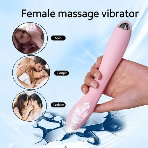Miniatura 2 de Consolador vibrador suave de silicona completa para estimulación del clítoris y anal con 10 patrones de vibración, juguetes sexuales para adultos