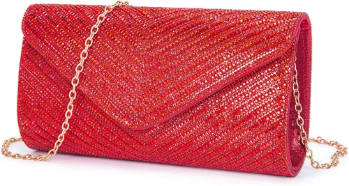 Miniatura 11 de Bolsos de noche para mujer, sobre de embrague, bolsos cruzados para mujer, bolsa de boda con diamantes de imitación, bolsa de hombro para mujer