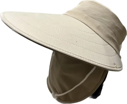Miniatura 4 de Mrlahat Visera ancha para pesca al aire libre, gorra de pesca con solapa larga para orejas y cuello, unisex Beige