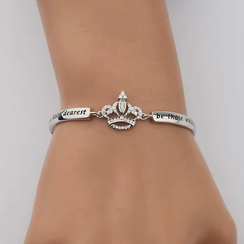 Miniatura 4 de LQRI Regalo de quinceañera Sweet 15 Gift Princess Crown Bracelet May the Dreams You Hold Dearest Be Those 15th Birthday Gift