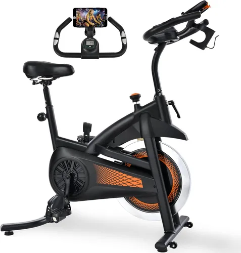 Exercise Bike Stationary Bike Indoor Cycling Bicycle for Home Gym Spinning Bike 300 lbs Weight Capacity Adjustable Seat/Handlebar for Office Cardio