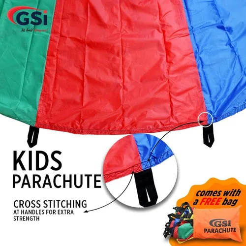 Miniatura 3 de GSi Paracaídas de juego para niños, paracaídas arcoíris, juego de tienda de campaña para niños, para gimnasia, juego cooperativo y actividades