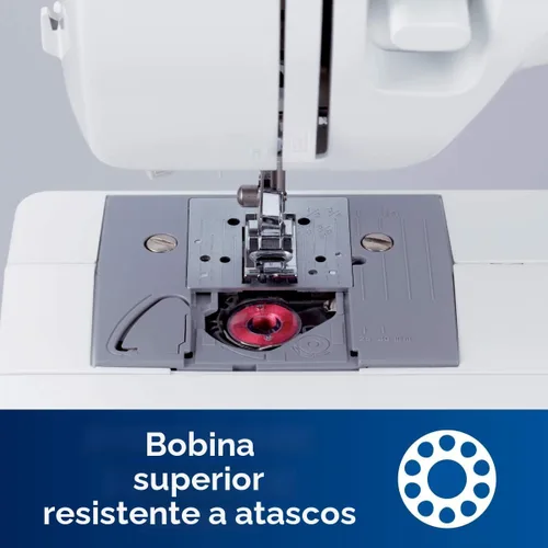 Miniatura 5 de Máquina de coser Brother XM2701 liviana, con todas las funciones, con 27 puntos, función automática para hacer ojales en 1 paso, 6 pies de costura