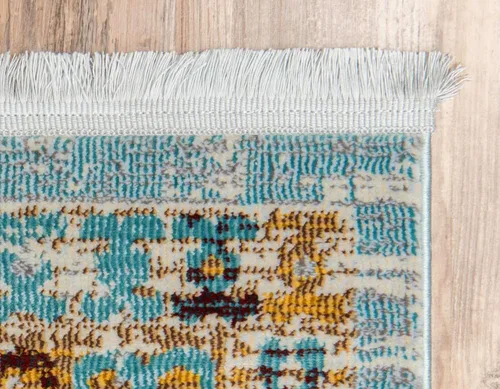 Miniatura 8 de Tapete abstracto Unique Loom, colección Estrella, moderno, multiárea, Polipropileno, celeste/turquesa
