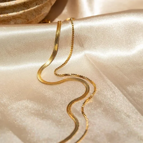 Miniatura 5 de YANCHUN Collares con inicial en capas para mujer, collar con dije de letra apilable, delicado collar de oro para mujer, cosas de moda, gargantilla