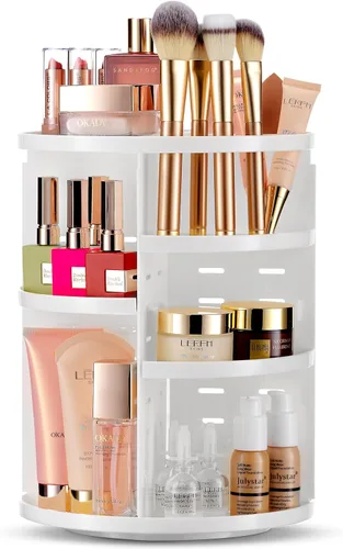 Miniatura 14 de Organizador de maquillaje giratorio de 360 grados – Altura ajustable y totalmente giratorio. El organizador de cosméticos perfecto para el tocador