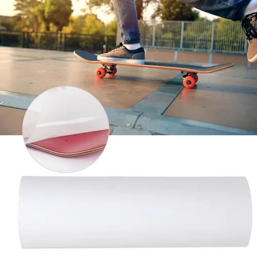 Miniatura 6 de Estink Lija Transparen Ska Claro Slip Tape Transparente Oiliness Papel de lija Accesorio Antisinovial Membrana, Lija para Ska para Patinaje Tabla