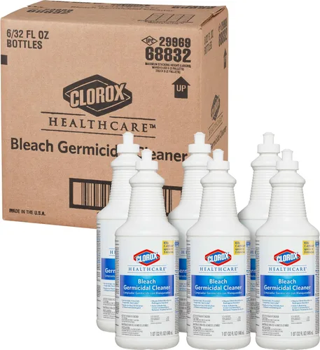 Miniatura 11 de CloroxPro Healthcare Bleach Limpiador Germicida Pull-Top, Limpieza Sanitaria y Limpieza Industrial, 32 Onzas - 68832 (Paquete de 6)