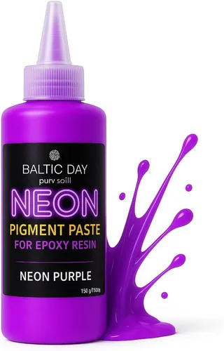 Miniatura 18 de BALTIC DAY Pasta de pigmento de neón para resina epoxi, 12 colores ultrabrillantes (0.55 onzas), tinte de pasta de polvo de mica, alto brillo, fácil