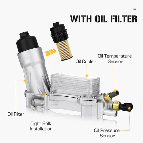 Miniatura 3 de Youxmoto Ajuste 926-876 aluminio 3.6L V6 motor enfriador de aceite carcasa del filtro, se adapta a Chrysler 200 300, para Dodge Charger, para Jeep
