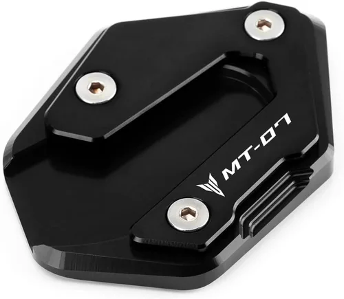 Miniatura 3 de Modeer Para Ya.maha MT07 FZ07 2014-2024 extensión del soporte lateral de la motocicleta Ampliar placa pad mt 07 fz 07 accesorios color negro