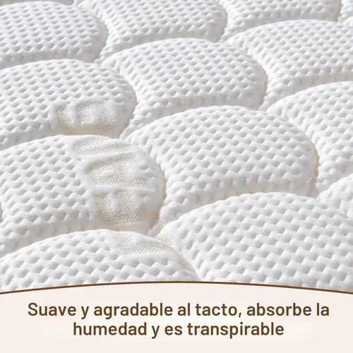 Miniatura 5 de Colchón para cuna y colchón para niños pequeños de 52 x 27.6 x 5 pulgadas, 100% tela de punto, absorbe la humedad y es transpirable, se adapta a