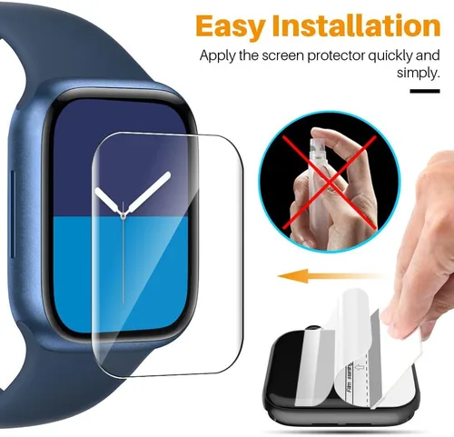 Miniatura 3 de LK 8 Pack para Protector de Pantalla de Apple Watch 44mm Serie 6/5 SE2 [Película Suave Mejorada] [Auto-Reparación] Película Ultradelgada, Protector