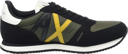 Miniatura 6 de AX ARMANI EXCHANGE Zapatos deportivos de cuero con logotipo para hombre Blanco