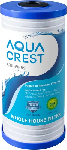 AQUA CREST AP810 - Filtro de agua de repuesto para toda la casa para 3M® Aqua-Pure AP810, AP801, AP811, Whirlpool® WHKF-GD25BB, WHKF-DWHBB, 5