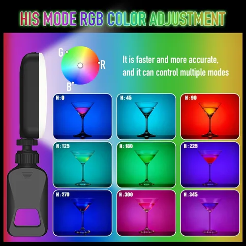 Miniatura 2 de 91 LED cargador portátil selfie luz videoconferencia iluminación with Clip & Camera Tripod Adapter, Rechargeable 2000mAh, CRI 96+, 4 Light Modes
