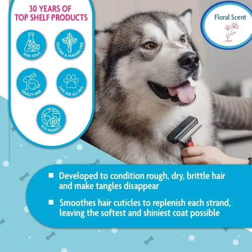Miniatura 4 de EQyss Premier - Acondicionador para mascotas, hidrata, suaviza y acondiciona el pelaje seco y el cabello, desenreda y añade brillo, para todos