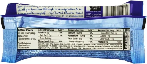 Miniatura 2 de LUNA BAR - Barras de aperitivos sin gluten - Magdalena de chocolate - 0.28 oz de proteína - Sin OMG - Snacks saludables a base de plantas - Snacks