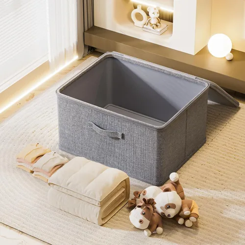 Miniatura 7 de Contenedores de almacenamiento plegables para organización del hogar, cajas organizadoras plegables de tela impermeable [3 unidades], 15.75 x 11.81