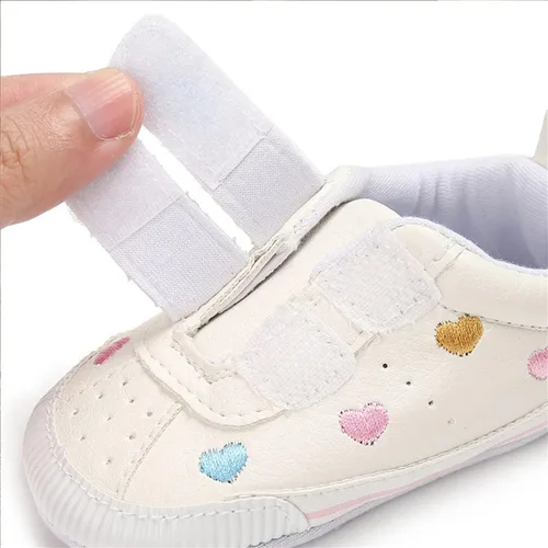 Miniatura 6 de E-FAK Zapatos de bebé para niños y niñas, zapatillas para bebés, suela de goma antideslizante, zapatos de cuna para primeros pasos de niños pequeños