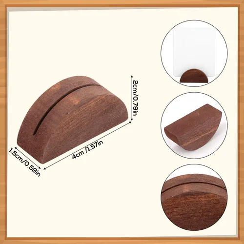 Miniatura 2 de Tinoaly 30 soportes de madera para números de mesa, soportes de madera semicircular para bodas, restaurantes, banquetes, fiestas de cumpleaños