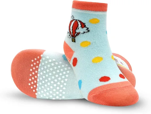 Miniatura 6 de Tphon 12 pares de calcetines antideslizantes con agarre en la parte inferior antideslizante, de algodón antideslizante para niños, niñas, niños