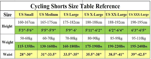 Miniatura 6 de sponeed Pantalones cortos de ciclismo para hombre pantalones acolchados para equitación ropa de ciclismo y ciclismo