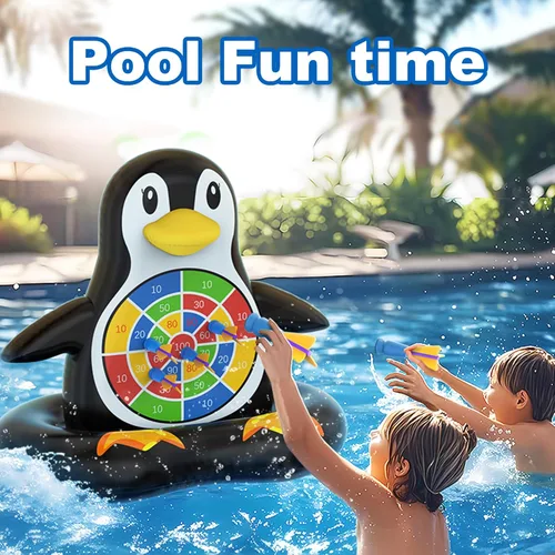 Miniatura 3 de MOONTOY Fun Pool Toys, Inflatable Dart Board Floating Water Game for Kids Ages 4-8 8-12, Outdoor Backyard & Beach Games for Boys Girls Teens and
