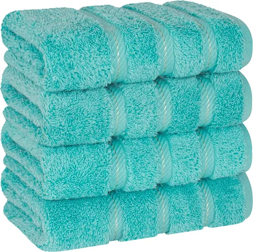 Miniatura 141 de American Soft Linen - Juego de 4 toallas, 100% de algodón turco, 27 x 54 pulgadas, tamaño extragrande, toallas para la ducha, color amarillo