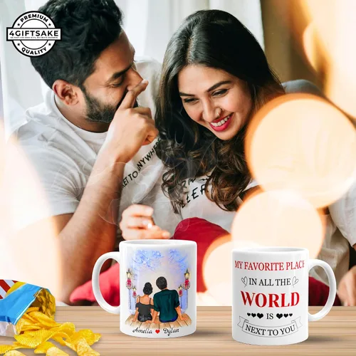 Miniatura 4 de Taza personalizada de mejores amigas - Taza de té o café personalizada - Regalo para mejores amigas - Personalizable con nombre y cita - Taza
