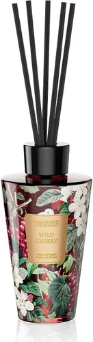 M&SENSE Juego de difusor de varillas de cereza salvaje, 8.79 onzas líquidas, fragancia para el hogar, no tóxico, difusor de baño natural con palos,