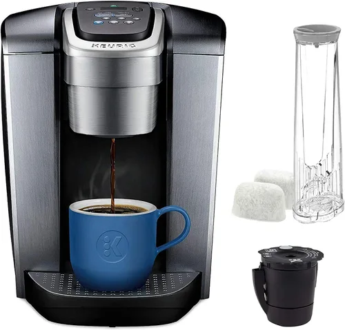 Keurig C K-Elite Maker, cafetera de cápsulas K-Cup de una sola porción, con capacidad de café helado, extra incluida, 75 onzas, paquete de filtros