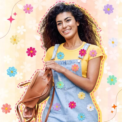 Miniatura 5 de Tigeen 60 parches de flores para planchar con bonitos parches de flores para coser en apliques bordados, parches de costura para bolsos, chaquetas