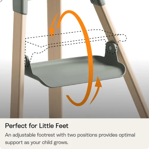 Miniatura 8 de Stokke Clikk Silla Alta, Negro/Marrón Cálido - Silla Alta Todo en Uno con Bandeja + Arnés - Ligera, Duradera y Apta para Viajes - Ergonómica
