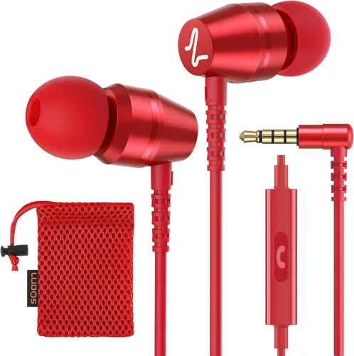 Miniatura 10 de LUDOS OMNITONE Auriculares con cable in-ear, 5 años de garantía, auriculares con micrófono, conector de 3.5 mm, auriculares con cable