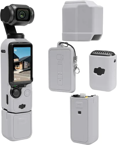 Miniatura 12 de Funda protectora para cámara DJI Osmo Pocket 3/Xtra Muse, funda de silicona suave con protección de pantalla y micrófono, ligera, antiarañazos