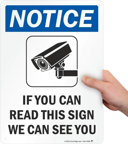 Miniatura 6 de Etiqueta "Aviso - If You Can Read This Sign, We Can See You" de SmartSign Vinilo laminado de 7 x 10 pulgadas