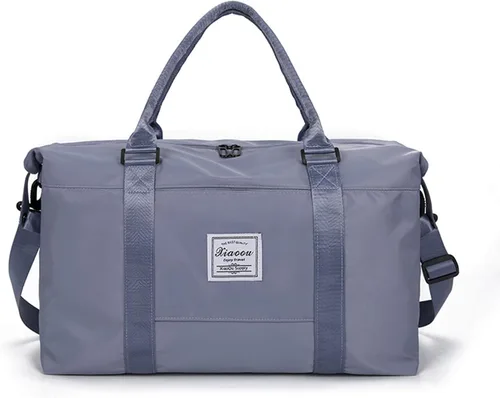 Miniatura 2 de KARRESLY Bolsa de viaje para mujer, bolsa de hombro para fin de semana, bolsa de deporte, gimnasio, bolsa de mano, impermeable, Beige