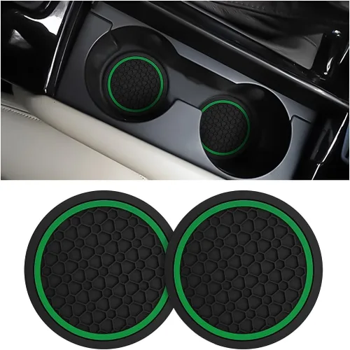 Miniatura 31 de Mandark 2 piezas posavasos para portavasos de automóvil, almohadillas antideslizantes de 2.75 pulgadas para insertar en portabotellas de agua