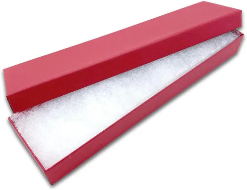 Miniatura 10 de TheDisplayGuys - Paquete de 25 Cajas de Regalo de Papel Cartón Kraft #82/Estuches para Joyas con Relleno de Algodón y Tapa - Lámina Dorada
